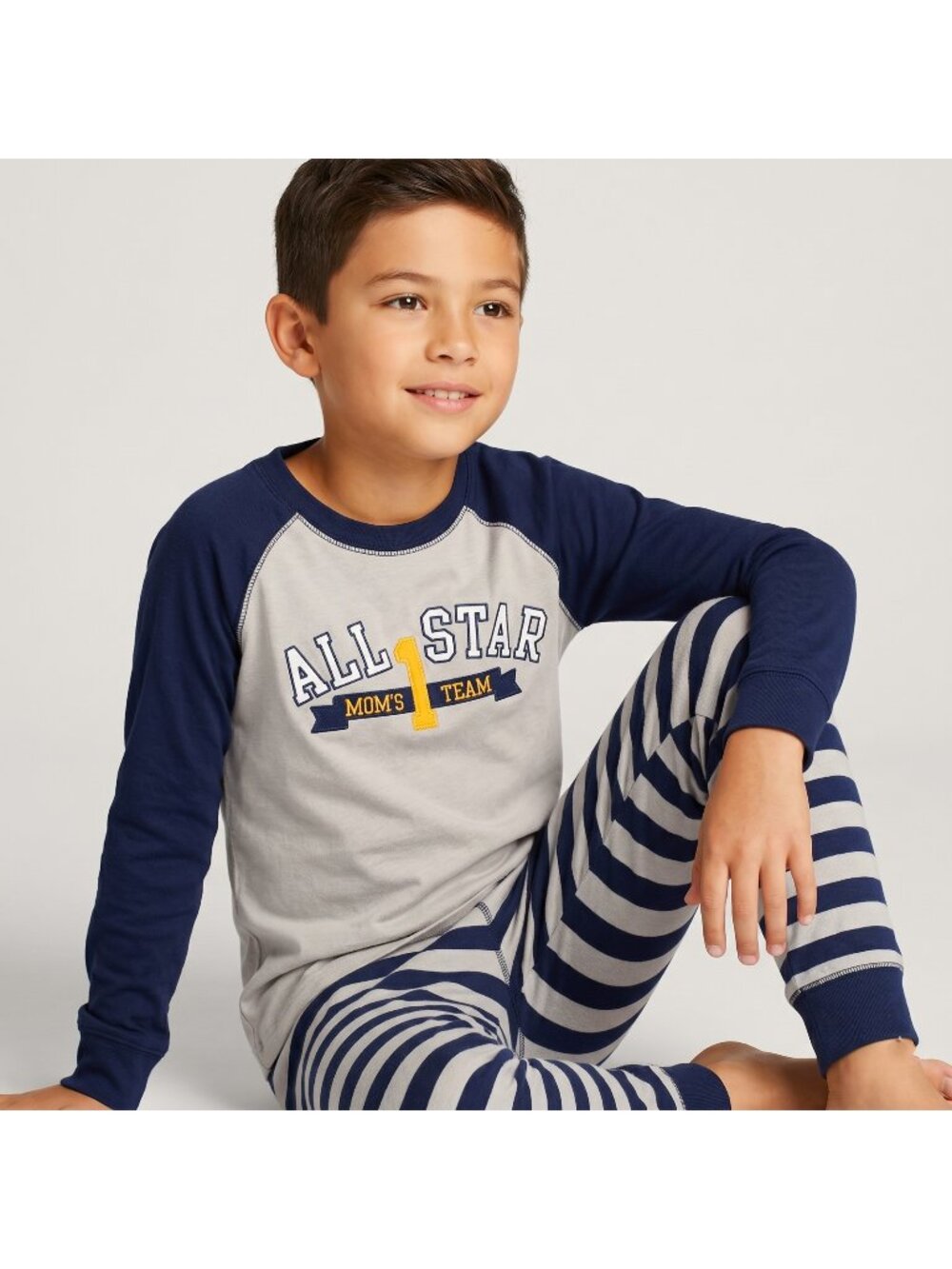 Gymboree Winning Athlete Sleepwear Boy's Mom's Team Two-Piece Pajama Set size 10